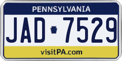 PA license plate JAD7529