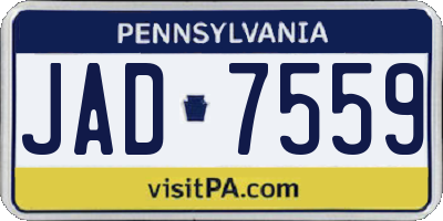 PA license plate JAD7559