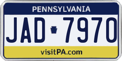 PA license plate JAD7970