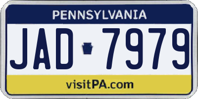 PA license plate JAD7979