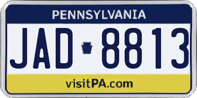 PA license plate JAD8813