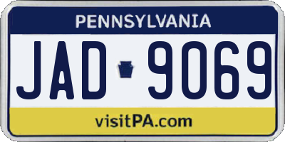 PA license plate JAD9069