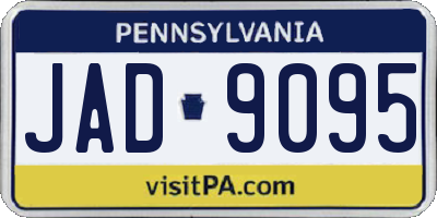 PA license plate JAD9095