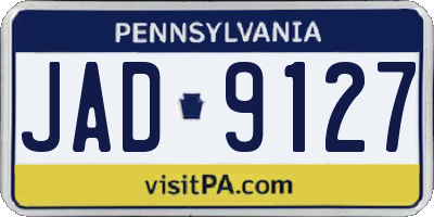 PA license plate JAD9127