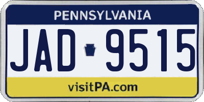 PA license plate JAD9515