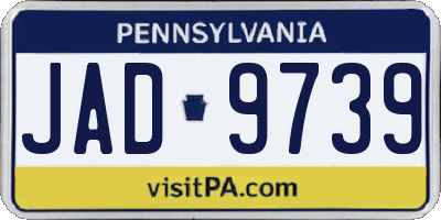 PA license plate JAD9739