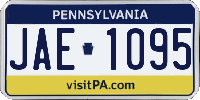 PA license plate JAE1095