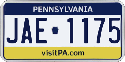PA license plate JAE1175