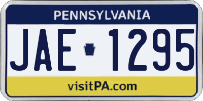 PA license plate JAE1295