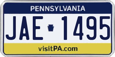 PA license plate JAE1495