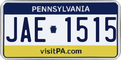 PA license plate JAE1515