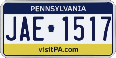 PA license plate JAE1517