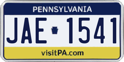 PA license plate JAE1541