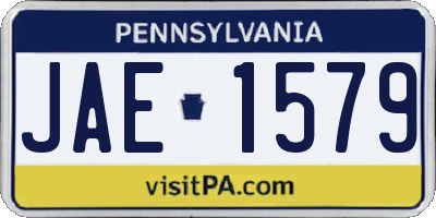 PA license plate JAE1579