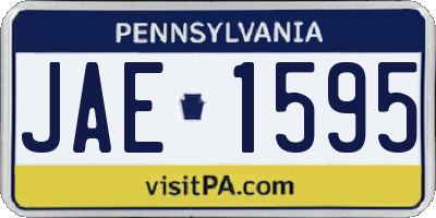 PA license plate JAE1595