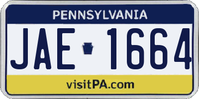 PA license plate JAE1664