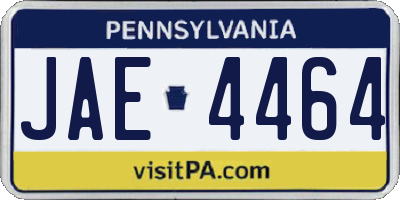 PA license plate JAE4464