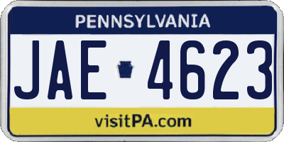 PA license plate JAE4623