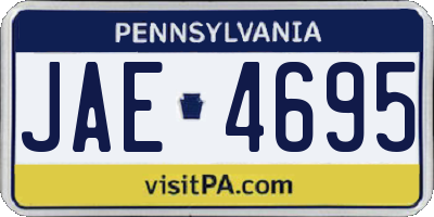 PA license plate JAE4695