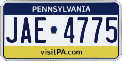 PA license plate JAE4775