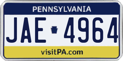 PA license plate JAE4964