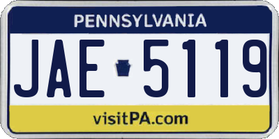 PA license plate JAE5119