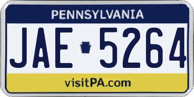 PA license plate JAE5264