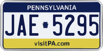 PA license plate JAE5295