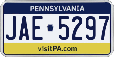 PA license plate JAE5297