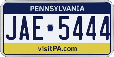 PA license plate JAE5444