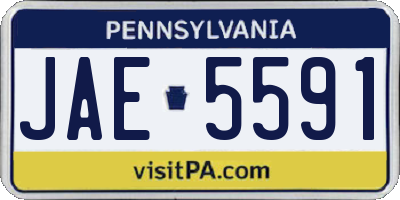 PA license plate JAE5591