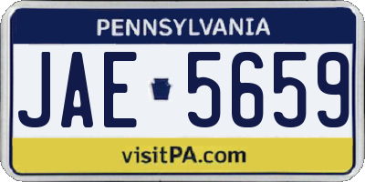 PA license plate JAE5659