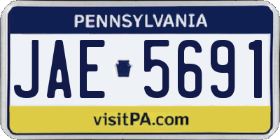 PA license plate JAE5691