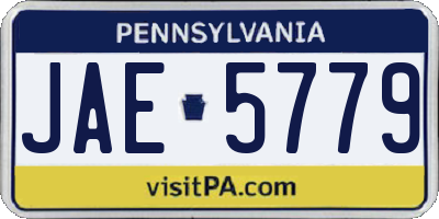 PA license plate JAE5779