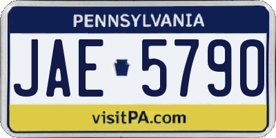 PA license plate JAE5790