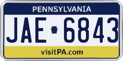 PA license plate JAE6843