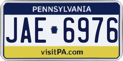 PA license plate JAE6976