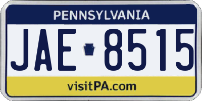 PA license plate JAE8515