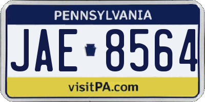 PA license plate JAE8564