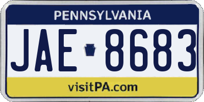 PA license plate JAE8683