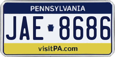 PA license plate JAE8686