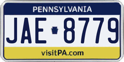 PA license plate JAE8779