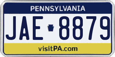 PA license plate JAE8879