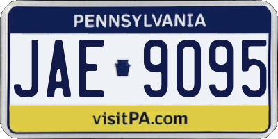 PA license plate JAE9095