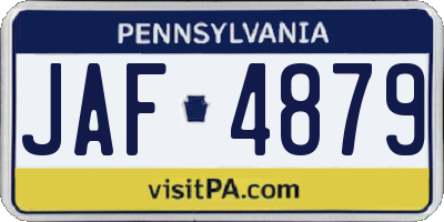 PA license plate JAF4879