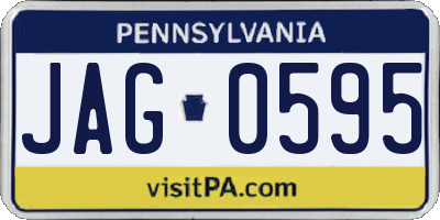 PA license plate JAG0595