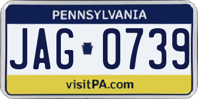 PA license plate JAG0739