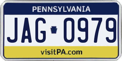 PA license plate JAG0979