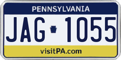 PA license plate JAG1055