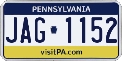 PA license plate JAG1152